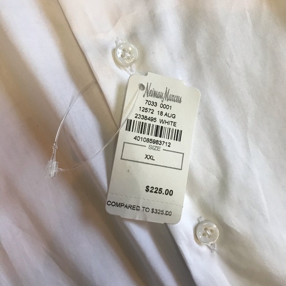 Luciano Barbera White XXL Shirt Made in ITALY New! - Picture 4 of 6